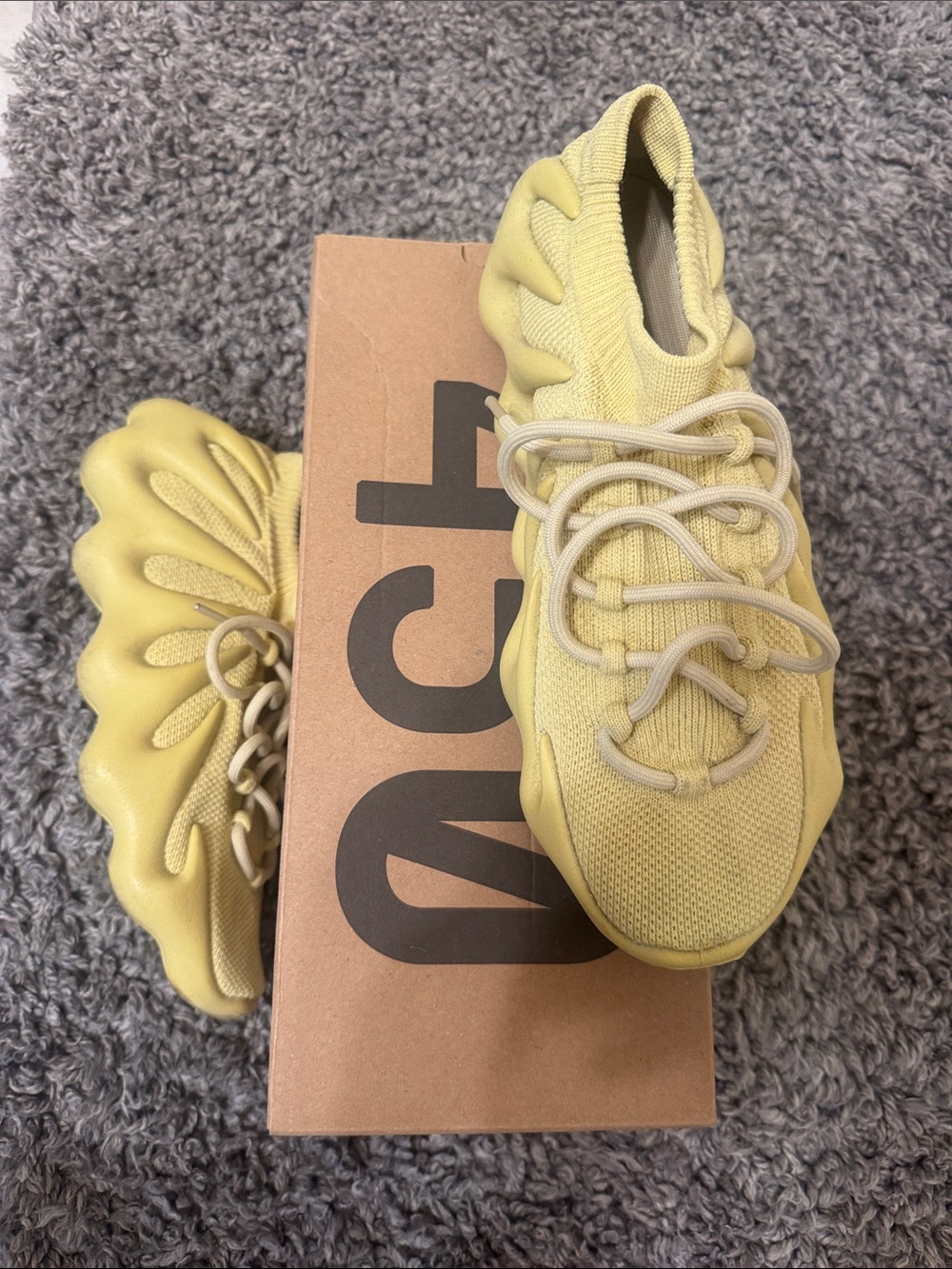 Yeezy 9.5 Yellow Foam Runner Sneakers - (Brand)